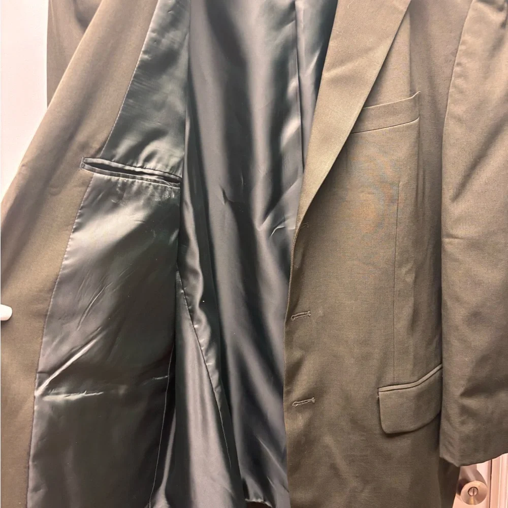 Cordovan & Grey Ltd. Men’s Wool Suit Blazer – Dark Green (Size 44R)